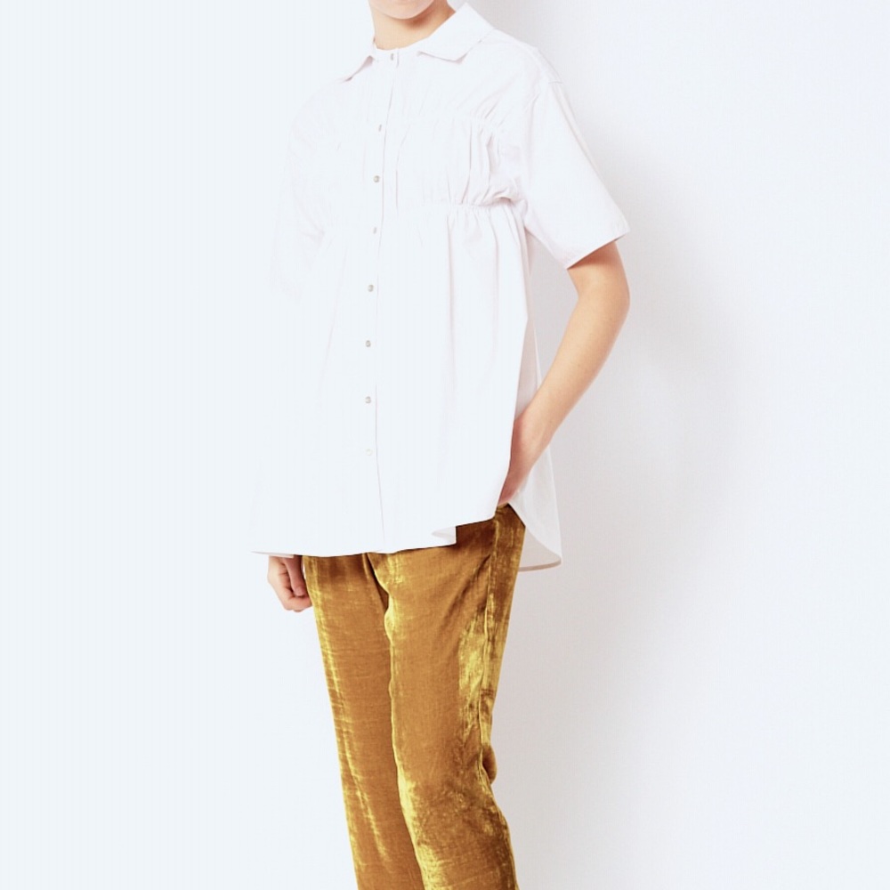Opening Ceremony Gathered Poplin Shirt